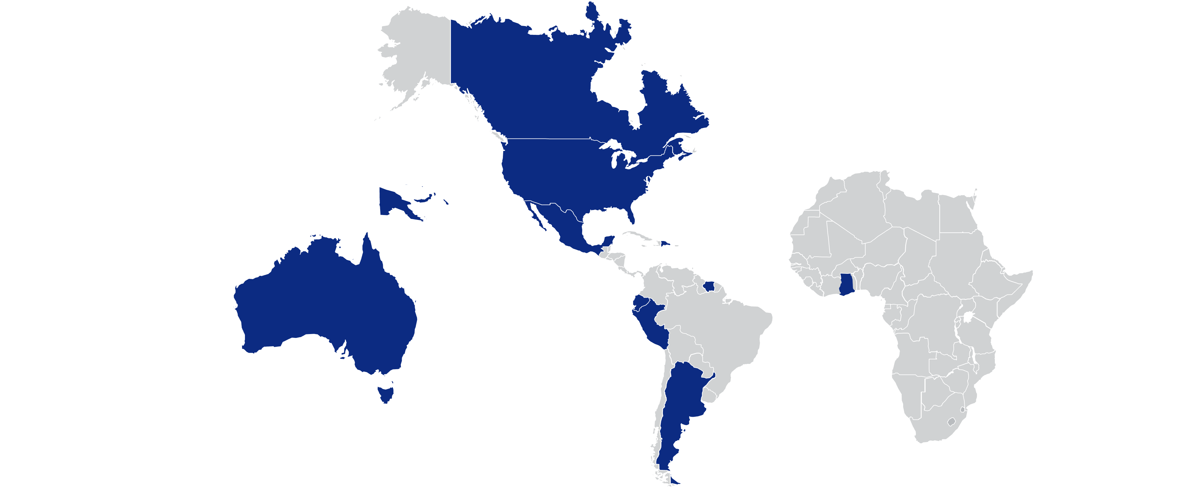 Map of Newmont's global operations